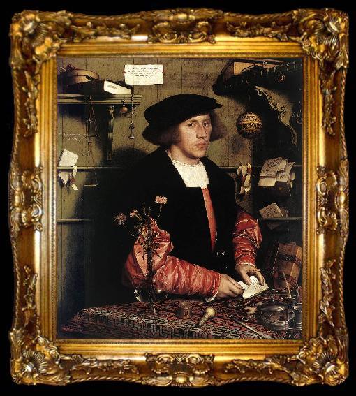 framed  HOLBEIN, Hans the Younger Portrait of the Merchant Georg Gisze sg, ta009-2